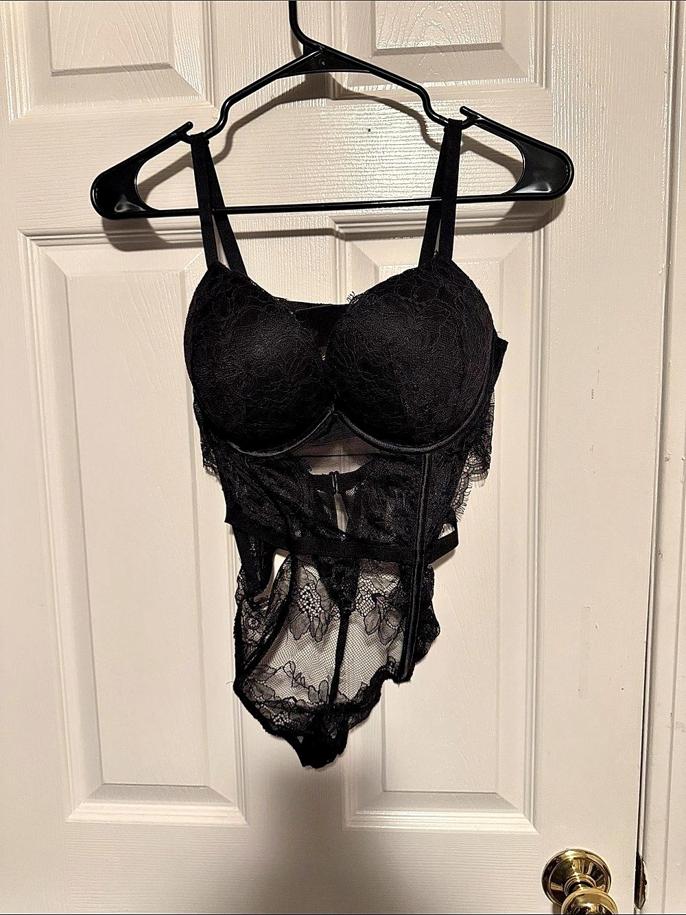 Victoria's Secret Black Lace Teddy Size Large